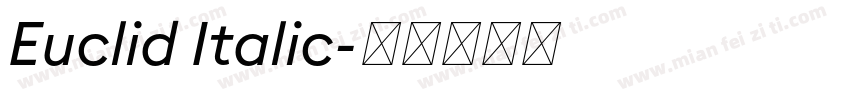 Euclid Italic字体转换